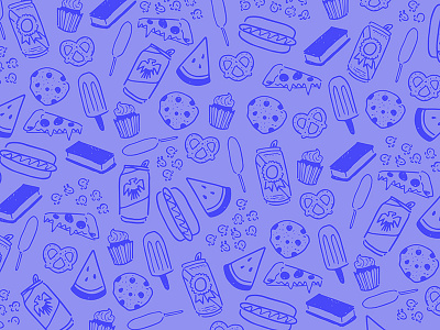 Snacky beer food hot dog ice cream pbr pizza popcorn popsicle pretzel snacks watermelon