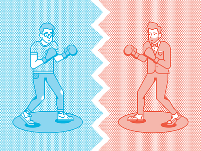 Ryan's Rhymes boxing brothers character illustration