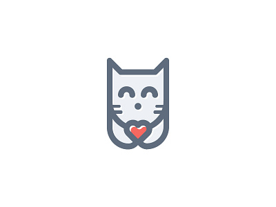 My Lovely Cat branding cat cute heart identity logo logomark logotype love minimalism monogram