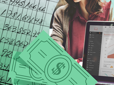 Financial Software blog collage illustration worthwhile