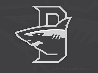 Shark Diddy Thing d identity illustrator initial shark sharkweek sport typography vector