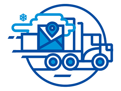 Polar 3PL Website Carrier Illustration blue design icon iconography illustration monoline pittsburgh web design