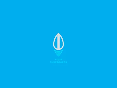 Aqua Surfboards blue board clean drop logo logo design minimalism minimalist modern ocean surf water