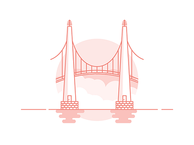 Weekly challenge: #8 Bridges 7 days to create 7daystocreate bridge challenge colors flat icon illustration logo shadows