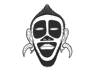 Masked face. african face graphic graphic design illustration illustrator mask tribal vector