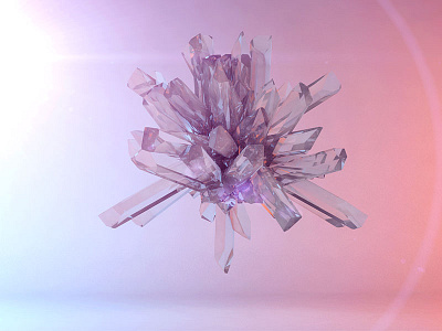 Crystal 3d animation after effects amethyst animation c4d cinema 4d crystal evolution growing crystals modelling motion design motion graphics design