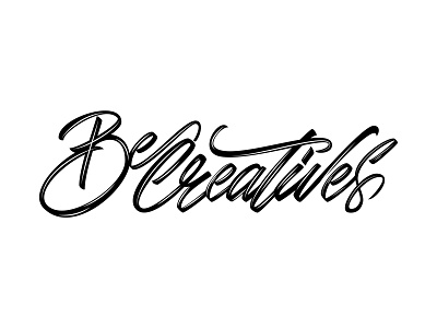 BeCreatives Logo calligraphy cursive handlettering handtype lettering script typo typography