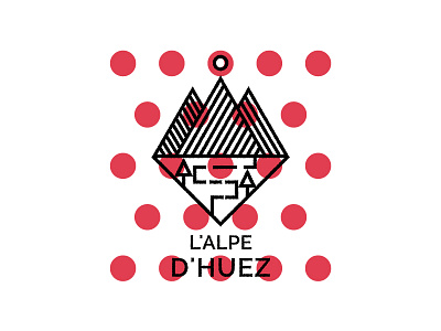 L'Alpe D'Huez bikes cycling design illustration line art tour de france