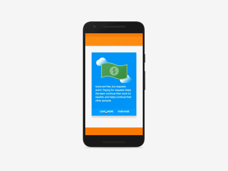 IAP Prototype for Polar android animation gif material design motion design polar dashboard prototype ux ux concepts ux design