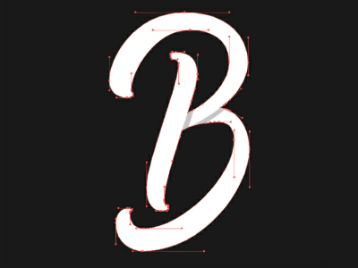 B is for Bezier! branding custom design firstshot graphic hand lettering lettering pen photoshop script type typography