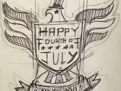 4th of July Jawn 1776 blue freedom july4th logo pen pencil red sketch usa white