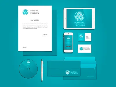 Client : Investmet Management Corporation Pty Ltd - LOGO Design blue circle hk hong kong light blue logo mack studio