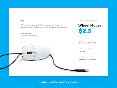 Email Receipt daily email mouse payment purchase receipt ui wheel