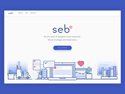 Homepage Illustration Header desktop header homepage icon illustration illustration header landing page line icon studio workdesk