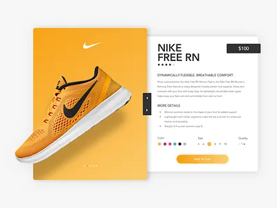 Nike Shoe design ecommerce flat ios nike rebound shoe ui ux