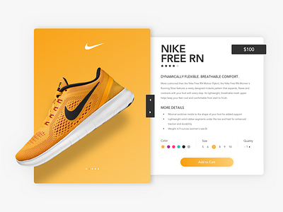 Nike Shoe design ecommerce flat ios nike rebound shoe ui ux