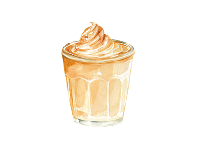 Latte - Day #008 coffee illustration latte watercolor watercolour