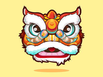 Lion Dance china graphic design icon illustration