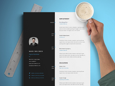 Simple Resume Template cv download free freebie illustartor indesign photoshop resume template