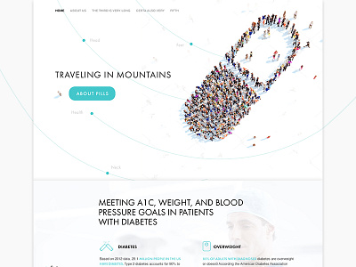 Pills minimal pills site web design white