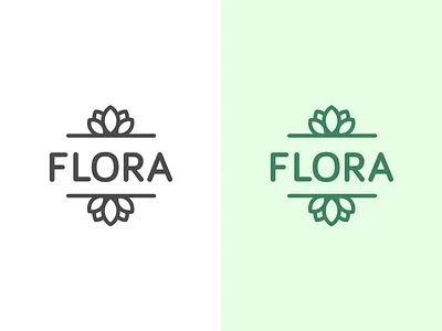 Flora branding flora florist flower identity logo vector
