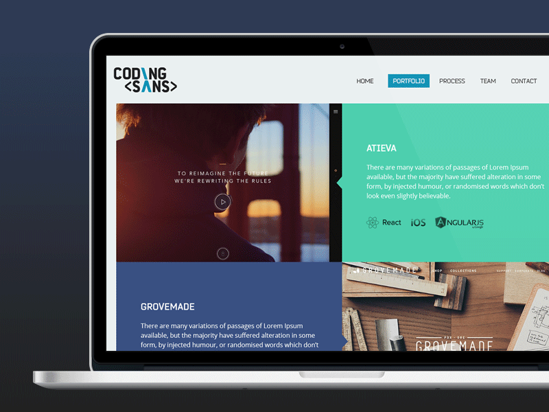 Codingsans development portfolio team webdesign website