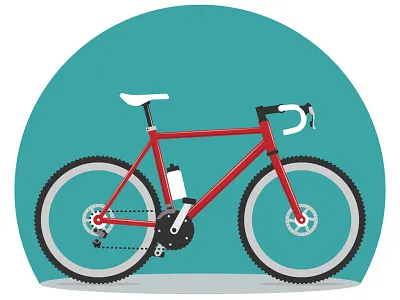 Cross is coming bicycle bike cyclocross illustration