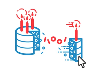 Data cake cake illustration outline vector