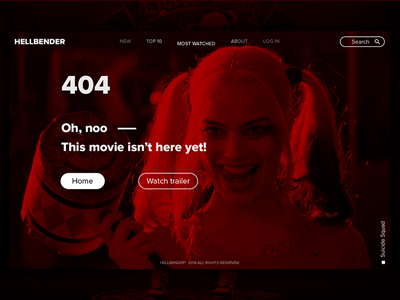 DAILYUI 008 | 404 Page 404page animation dailyui dailyui008 dailyui08 dailyui8 gif interaction suicidesquad ui ux web