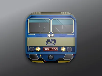 Locomotive class ES 363 czech es363 icon ios locomotive train vector