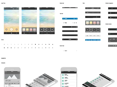 Sticker Sheet app audio camera components ios material design mobile screens stickers ui ux