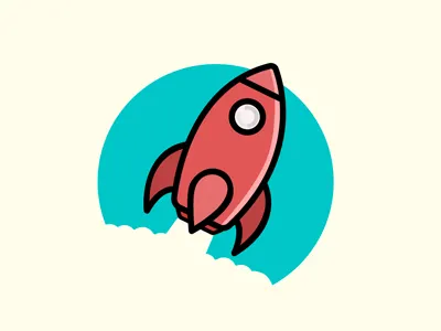 Swift branding design logo red retro rocket teal vintage