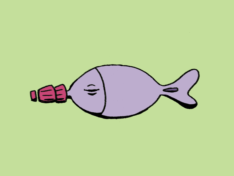 Soy Fish 2d animation fish gif loop sauce soy sushi