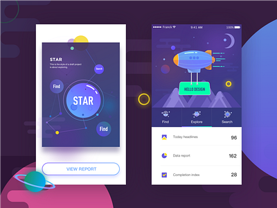 Space exploration exploration illustration planet space spaceship ui ux