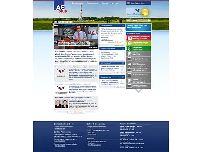 AEPlus Corporate Intranet Interface Design digital design intranet intranet design web design web interface design web site