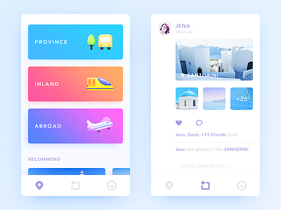 Trip app card clean color daily ui find illustration simple trip ui ux