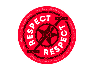 Bucharest Fixed - Respect sticker bikers bikes bucharestfixed fixed fixed gear respect safety sticker traffic