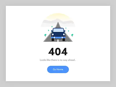 404 404 blocker browser error hills illustration jeep morning rise road typography