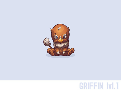 Griffin lvl.1 character cute game griffin griffon gryghon monster vector