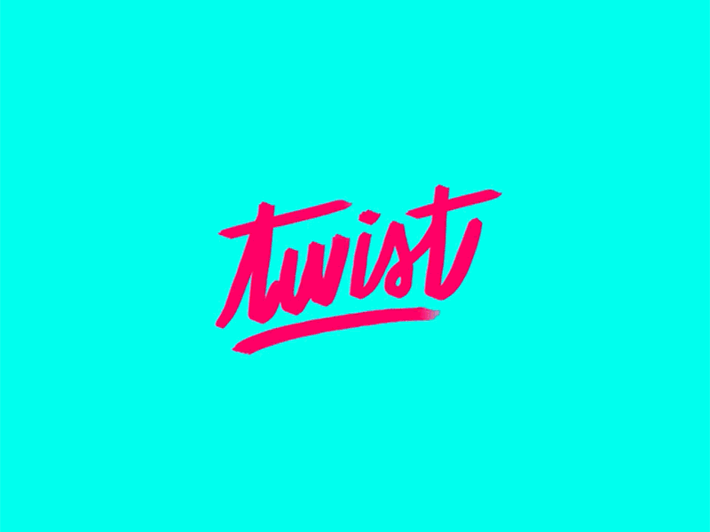 Twist brush colours gif handmade handmadefont lettering letters saulgrobles script twist type