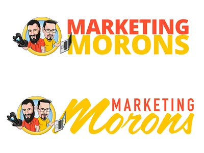 Marketing Morons brand identity credibility fun illustration logo playful type