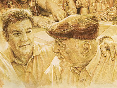 A son and father father illustrations pencils son