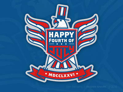 Happy 4th of July! | XDCCLXXVI (1776) blue eagle freedom illustration illustrator independence july4th patriotic red vector white