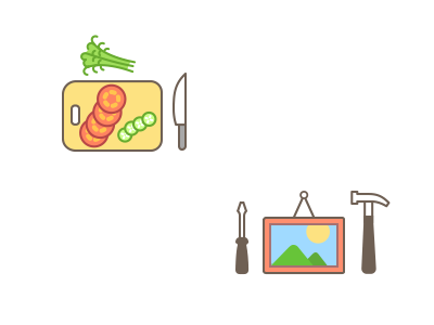 Cooking / Housework cooking icon desin kitchen work around house