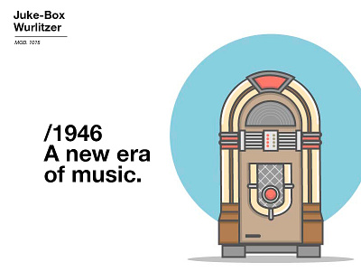 Jukebox album design flat graphic icon jukebox music nice passion sea story