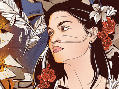 eliza eliza face hamilton illustration