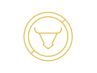 Logo - The Bullion Circle branding bull circle clean design gold icon logo minimal print