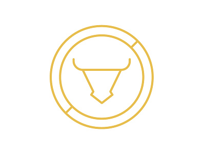 Logo - The Bullion Circle branding bull circle clean design gold icon logo minimal print