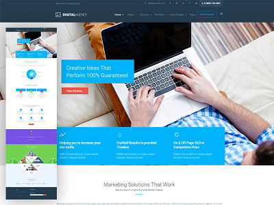 Digital Agency - Free PSD free homepage free psd free seo free seo theme free template freebies seo design