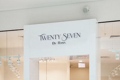 Luxury jewelry logo design, fashion branding mall signage typography